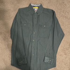 Men's Green, George STRAIGHT Button-Up Shirt, Medium
